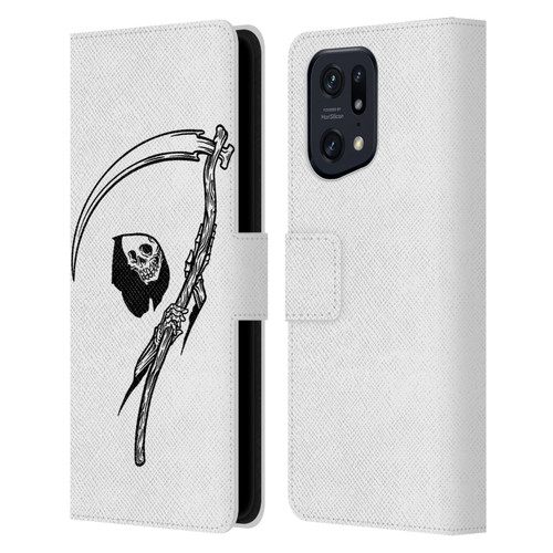 Matt Bailey Art Negative Reaper Leather Book Wallet Case Cover For OPPO Find X5 Pro