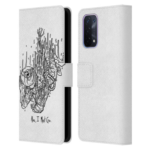 Matt Bailey Art Alas I Must Go Leather Book Wallet Case Cover For OPPO A54 5G