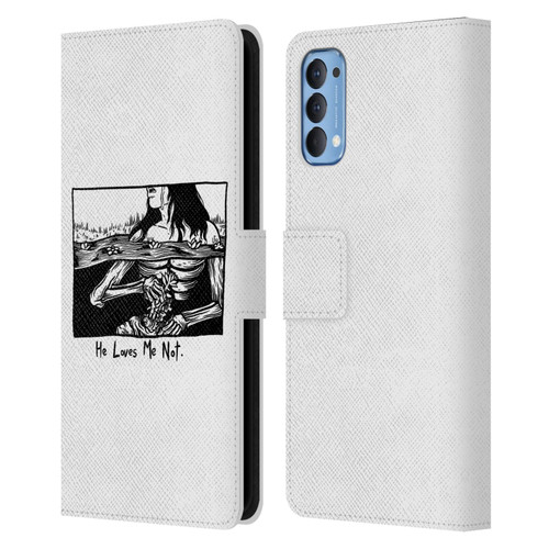Matt Bailey Art Loves Me Not Leather Book Wallet Case Cover For OPPO Reno 4 5G