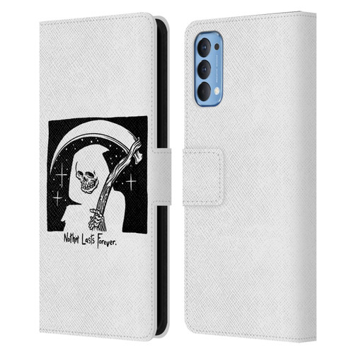 Matt Bailey Art Nothing Last Forever Leather Book Wallet Case Cover For OPPO Reno 4 5G