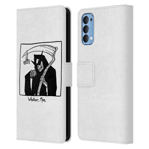 Matt Bailey Art Whatever Man Leather Book Wallet Case Cover For OPPO Reno 4 5G