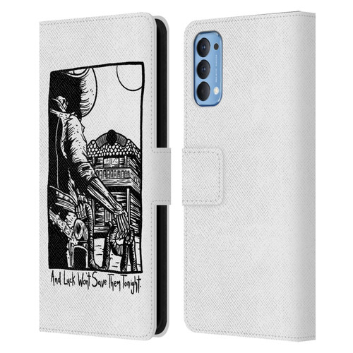 Matt Bailey Art Luck Won't Save Them Leather Book Wallet Case Cover For OPPO Reno 4 5G
