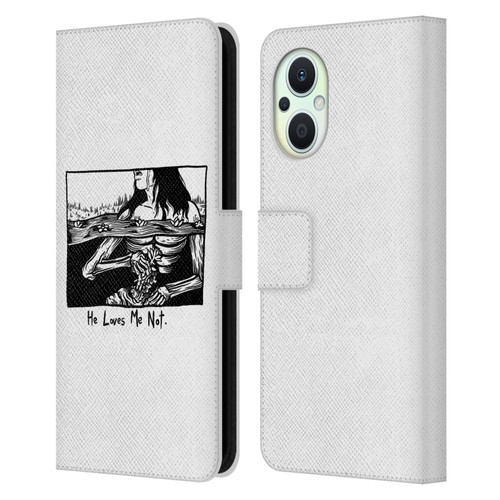 Matt Bailey Art Loves Me Not Leather Book Wallet Case Cover For OPPO Reno8 Lite