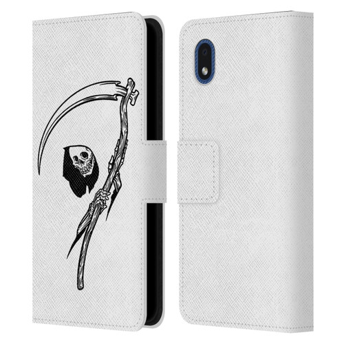 Matt Bailey Art Negative Reaper Leather Book Wallet Case Cover For Samsung Galaxy A01 Core (2020)