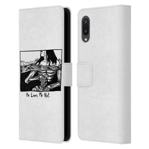 Matt Bailey Art Loves Me Not Leather Book Wallet Case Cover For Samsung Galaxy A02/M02 (2021)