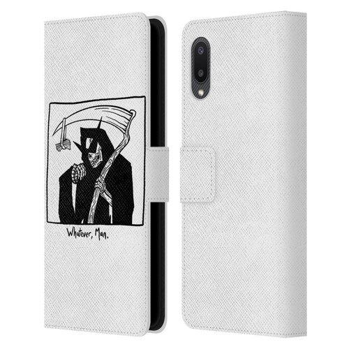 Matt Bailey Art Whatever Man Leather Book Wallet Case Cover For Samsung Galaxy A02/M02 (2021)