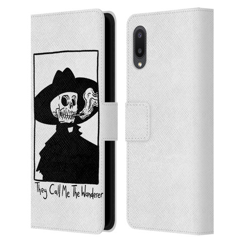 Matt Bailey Art They Call MeThe Wanderer Leather Book Wallet Case Cover For Samsung Galaxy A02/M02 (2021)
