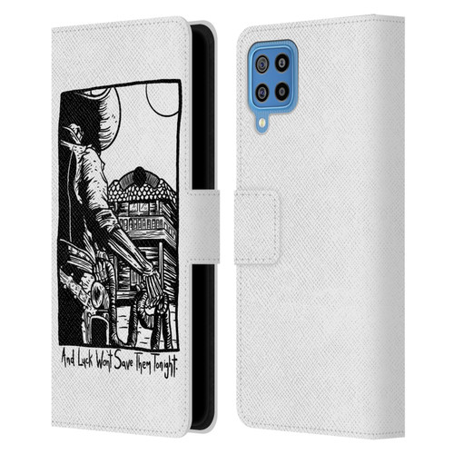 Matt Bailey Art Luck Won't Save Them Leather Book Wallet Case Cover For Samsung Galaxy F22 (2021)