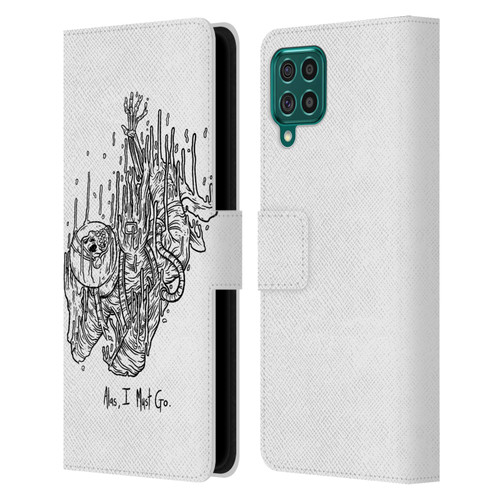 Matt Bailey Art Alas I Must Go Leather Book Wallet Case Cover For Samsung Galaxy F62 (2021)