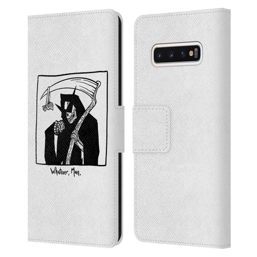 Matt Bailey Art Whatever Man Leather Book Wallet Case Cover For Samsung Galaxy S10