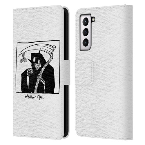 Matt Bailey Art Whatever Man Leather Book Wallet Case Cover For Samsung Galaxy S21 5G