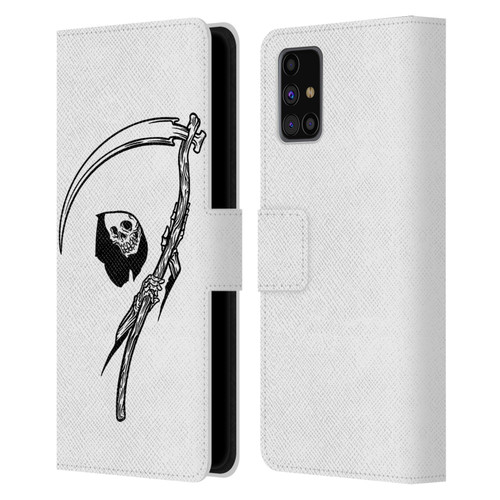 Matt Bailey Art Negative Reaper Leather Book Wallet Case Cover For Samsung Galaxy M31s (2020)