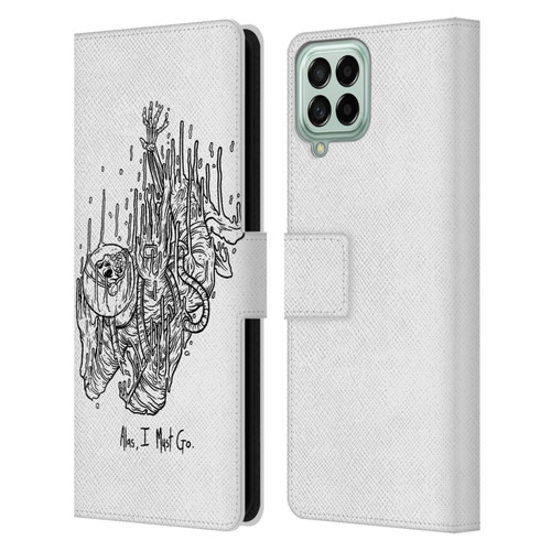 Matt Bailey Art Alas I Must Go Leather Book Wallet Case Cover For Samsung Galaxy M53 (2022)