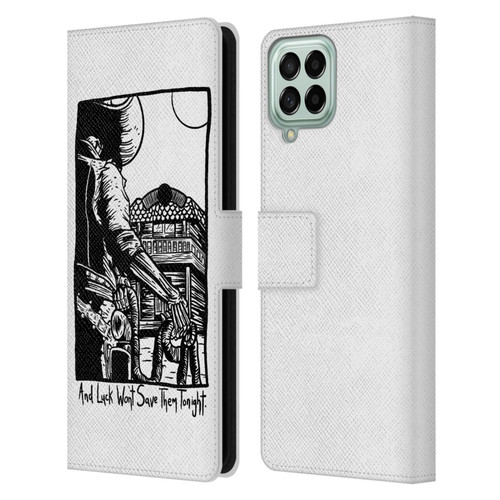 Matt Bailey Art Luck Won't Save Them Leather Book Wallet Case Cover For Samsung Galaxy M53 (2022)