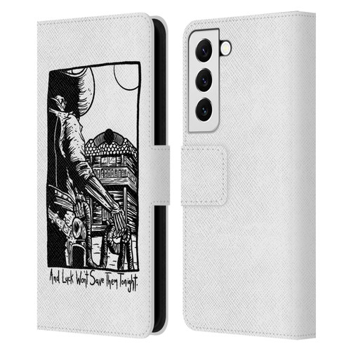 Matt Bailey Art Luck Won't Save Them Leather Book Wallet Case Cover For Samsung Galaxy S22 5G