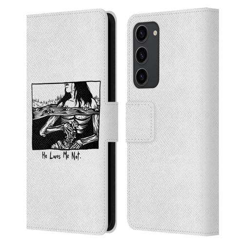 Matt Bailey Art Loves Me Not Leather Book Wallet Case Cover For Samsung Galaxy S23+ 5G