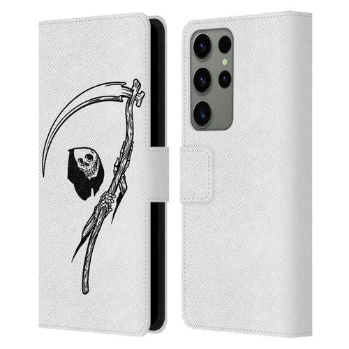 Matt Bailey Art Negative Reaper Leather Book Wallet Case Cover For Samsung Galaxy S23 Ultra 5G