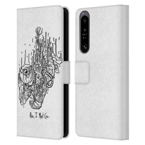 Matt Bailey Art Alas I Must Go Leather Book Wallet Case Cover For Sony Xperia 1 IV