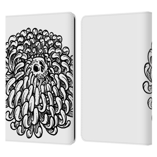 Matt Bailey Skull Flower Leather Book Wallet Case Cover For Amazon Kindle Paperwhite 1 / 2 / 3