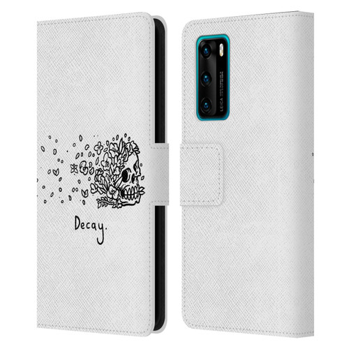 Matt Bailey Skull Decay Leather Book Wallet Case Cover For Huawei P40 5G