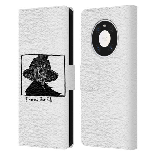 Matt Bailey Skull Embrace Your Fate Leather Book Wallet Case Cover For Huawei Mate 40 Pro 5G