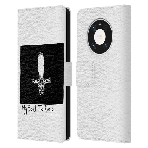 Matt Bailey Skull My Soul To Keep Leather Book Wallet Case Cover For Huawei Mate 40 Pro 5G