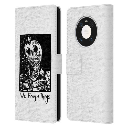 Matt Bailey Skull We Fragile Things Leather Book Wallet Case Cover For Huawei Mate 40 Pro 5G