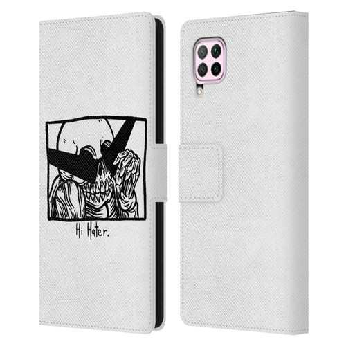 Matt Bailey Skull Hi Hater Leather Book Wallet Case Cover For Huawei Nova 6 SE / P40 Lite