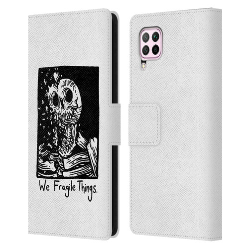 Matt Bailey Skull We Fragile Things Leather Book Wallet Case Cover For Huawei Nova 6 SE / P40 Lite