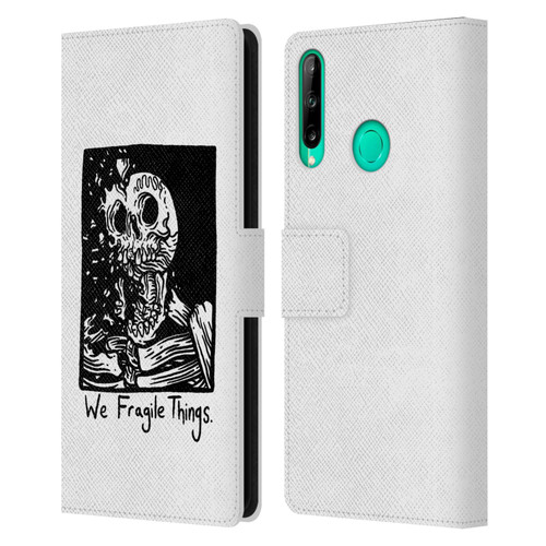 Matt Bailey Skull We Fragile Things Leather Book Wallet Case Cover For Huawei P40 lite E