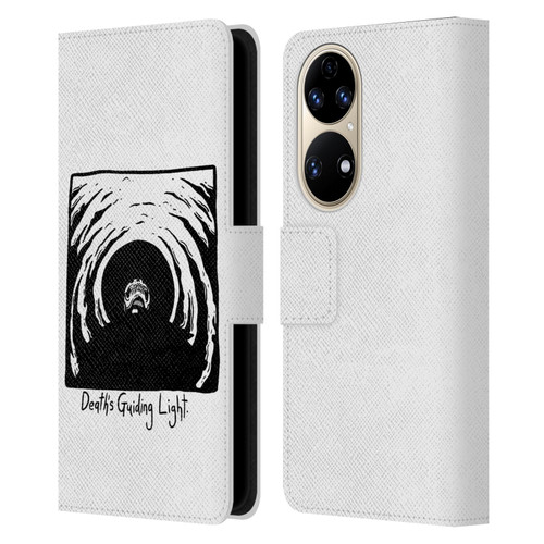 Matt Bailey Skull Deaths Guiding Light Leather Book Wallet Case Cover For Huawei P50