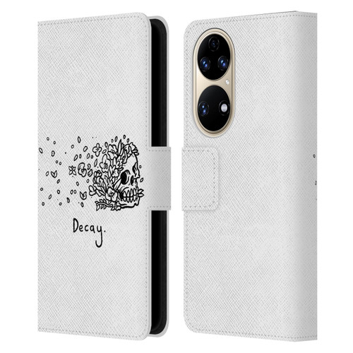 Matt Bailey Skull Decay Leather Book Wallet Case Cover For Huawei P50