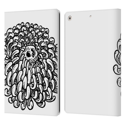 Matt Bailey Skull Flower Leather Book Wallet Case Cover For Apple iPad 10.2 2019/2020/2021