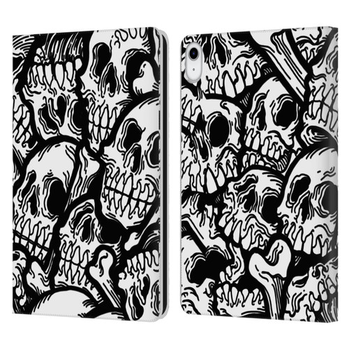 Matt Bailey Skull All Over Leather Book Wallet Case Cover For Apple iPad 10.9 2022/2025