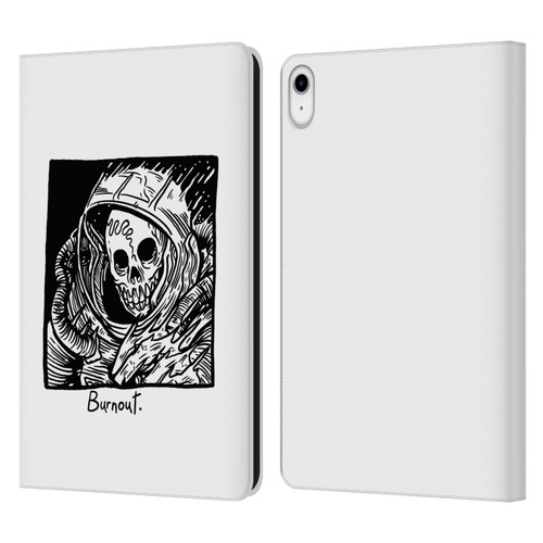 Matt Bailey Skull Burnout Leather Book Wallet Case Cover For Apple iPad 10.9 2022/2025