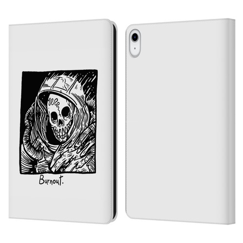 Matt Bailey Skull Burnout Leather Book Wallet Case Cover For Apple iPad 10.9 (2022)