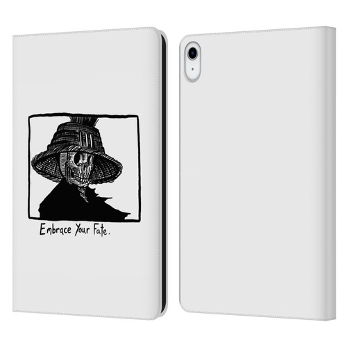 Matt Bailey Skull Embrace Your Fate Leather Book Wallet Case Cover For Apple iPad 10.9 2022/2025