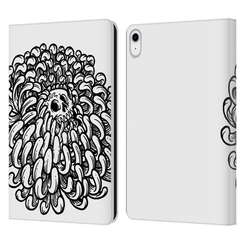 Matt Bailey Skull Flower Leather Book Wallet Case Cover For Apple iPad 10.9 2022/2025