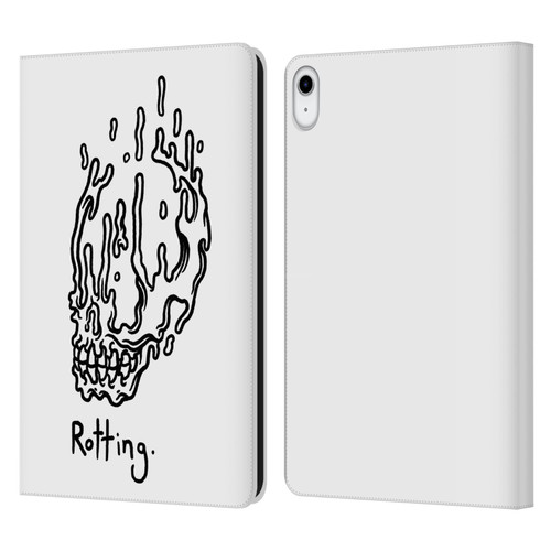 Matt Bailey Skull Rotting Leather Book Wallet Case Cover For Apple iPad 10.9 2022/2025