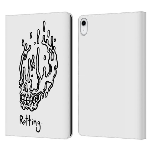 Matt Bailey Skull Rotting Leather Book Wallet Case Cover For Apple iPad 10.9 (2022)