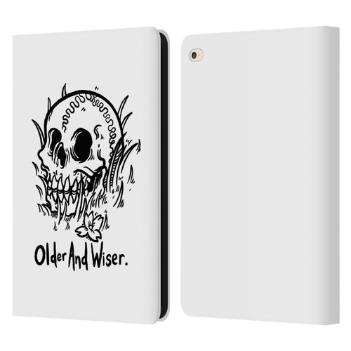 Matt Bailey Skull Older And Wiser Leather Book Wallet Case Cover For Apple iPad Air 2 (2014)