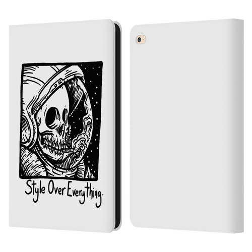 Matt Bailey Skull Style Over Everything Leather Book Wallet Case Cover For Apple iPad Air 2 (2014)