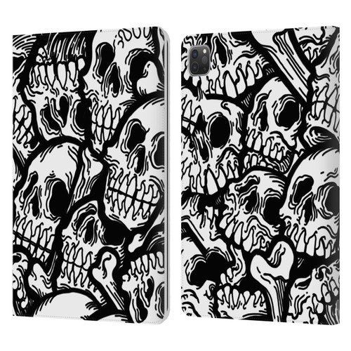 Matt Bailey Skull All Over Leather Book Wallet Case Cover For Apple iPad Pro 11 2020 / 2021 / 2022