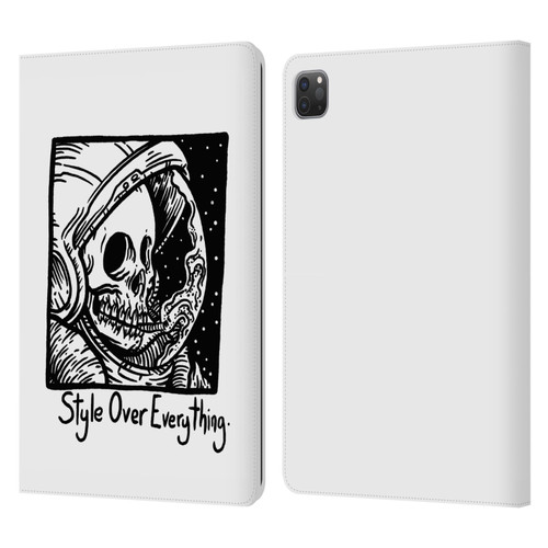 Matt Bailey Skull Style Over Everything Leather Book Wallet Case Cover For Apple iPad Pro 11 2020 / 2021 / 2022