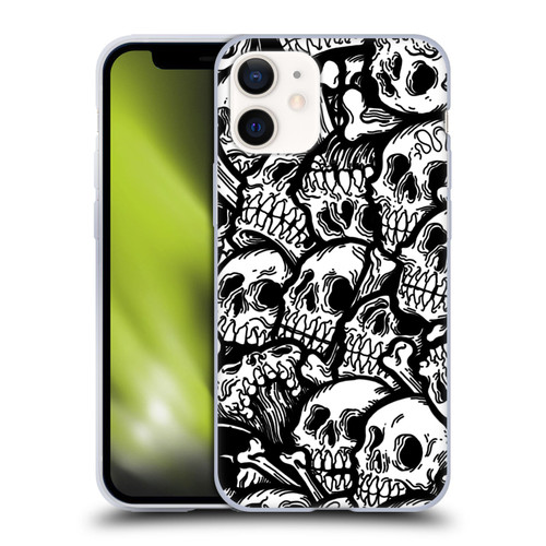 Matt Bailey Skull All Over Soft Gel Case for Apple iPhone 12 Mini