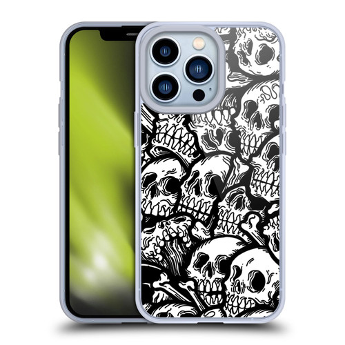 Matt Bailey Skull All Over Soft Gel Case for Apple iPhone 13 Pro