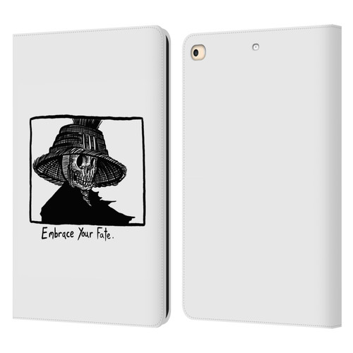 Matt Bailey Skull Embrace Your Fate Leather Book Wallet Case Cover For Apple iPad 9.7 2017 / iPad 9.7 2018