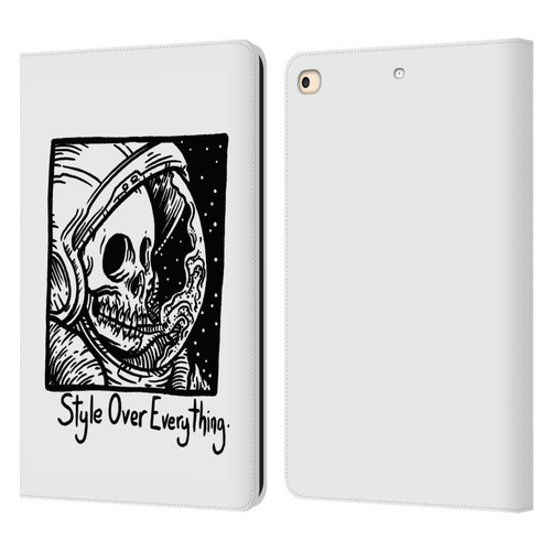 Matt Bailey Skull Style Over Everything Leather Book Wallet Case Cover For Apple iPad 9.7 2017 / iPad 9.7 2018