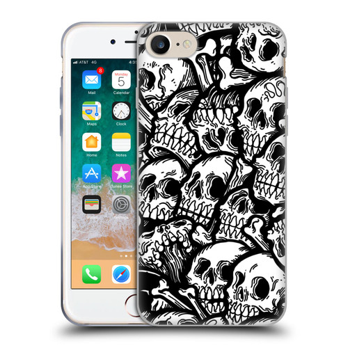 Matt Bailey Skull All Over Soft Gel Case for Apple iPhone 7 / 8 / SE 2020 & 2022