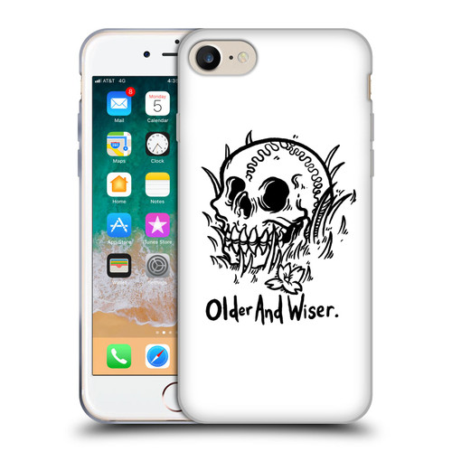 Matt Bailey Skull Older And Wiser Soft Gel Case for Apple iPhone 7 / 8 / SE 2020 & 2022
